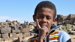 Salem, a young resident of Umm el-Jimal Salem, a young resident of Umm el-Jimal